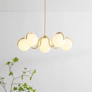 Riven Modern Metal Glass Chandelier