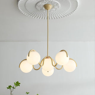 Riven Modern Metal Glass Chandelier
