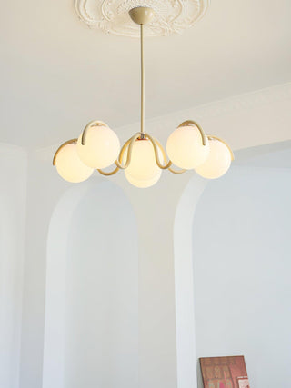 Riven Modern Metal Glass Chandelier