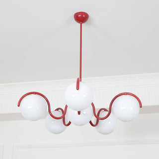 Riven Modern Metal Glass Chandelier