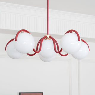 Riven Modern Metal Glass Chandelier