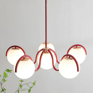 Riven Modern Metal Glass Chandelier