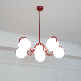 Riven Modern Metal Glass Chandelier