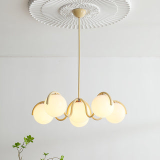 Riven Modern Metal Glass Chandelier
