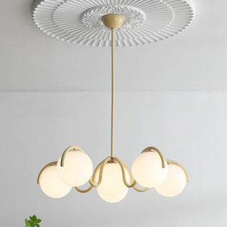 Riven Modern Metal Glass Chandelier