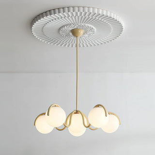 Riven Modern Metal Glass Chandelier