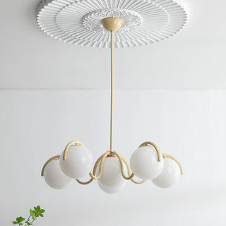 Riven Modern Metal Glass Chandelier