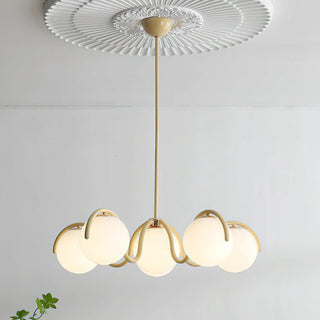 Riven Modern Metal Glass Chandelier