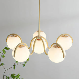 Riven Modern Metal Glass Chandelier