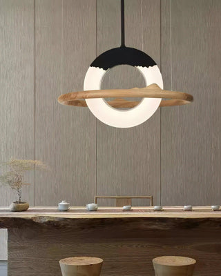 Cycle Wabi-Sabi Wood Chandelier