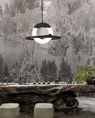 Cycle Wabi-Sabi Wood Chandelier