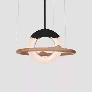 Cycle Wabi-Sabi Wood Chandelier
