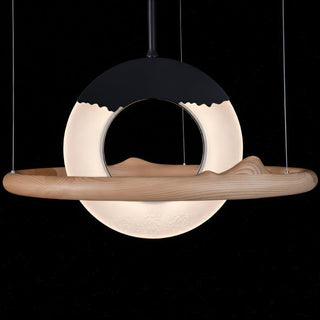 Cycle Wabi-Sabi Wood Chandelier