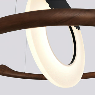Cycle Wabi-Sabi Wood Chandelier