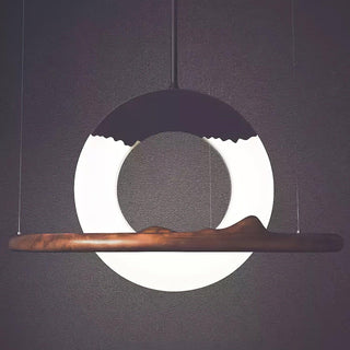 Cycle Wabi-Sabi Wood Chandelier