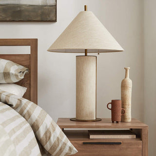 Remi Linen Sculptural Fabric Table Light