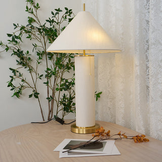 Remi Linen Sculptural Fabric Table Light