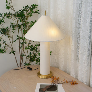Remi Linen Sculptural Fabric Table Light
