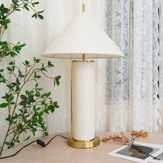 Remi Linen Sculptural Fabric Table Light