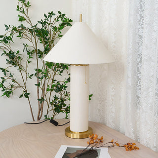 Remi Linen Sculptural Fabric Table Light