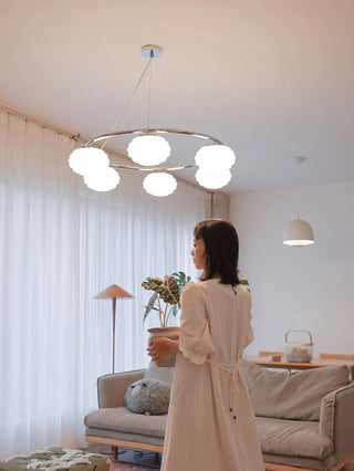 Rena Modern Chrome Glass Chandelier