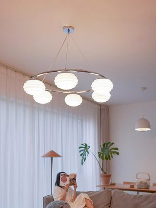 Rena Modern Chrome Glass Chandelier