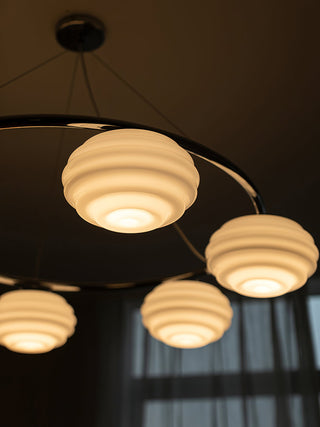 Rena Modern Chrome Glass Chandelier