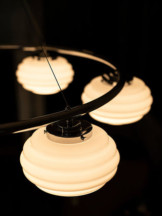 Rena Modern Chrome Glass Chandelier