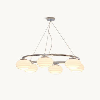 Rena Modern Chrome Glass Chandelier