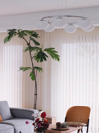 Rena Modern Chrome Glass Chandelier