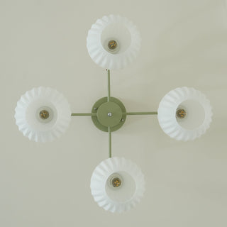 Renee Pastel Metal Glass Ceiling Light