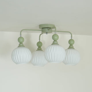 Renee Pastel Metal Glass Ceiling Light