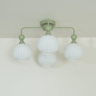 Renee Pastel Metal Glass Ceiling Light