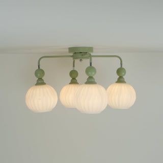 Renee Pastel Metal Glass Ceiling Light