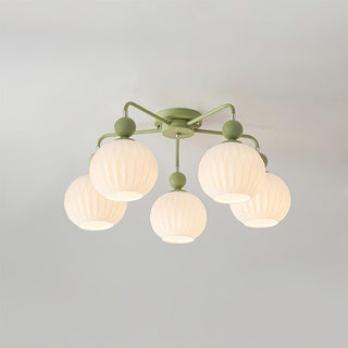 Renee Pastel Metal Glass Ceiling Light