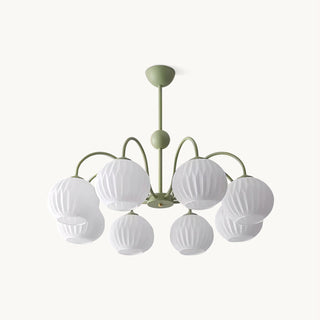 Renee Modern Sage Green 8-Light Chandelier