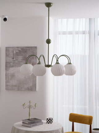 Renee Modern Sage Green 8-Light Chandelier