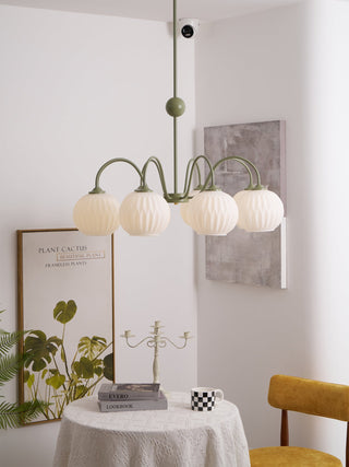 Renee Modern Sage Green 8-Light Chandelier