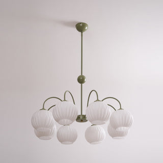 Renee Modern Sage Green 8-Light Chandelier