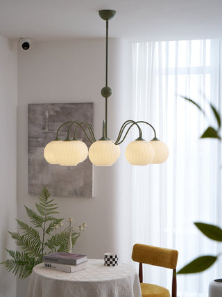 Renee Modern Sage Green 8-Light Chandelier