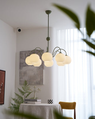 Renee Modern Sage Green 8-Light Chandelier