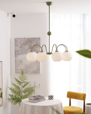 Renee Modern Sage Green 8-Light Chandelier
