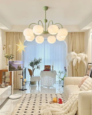 Renee Modern Sage Green 8-Light Chandelier