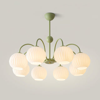 Renee Modern Sage Green 8-Light Chandelier