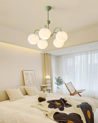 Renee Modern Sage Green 8-Light Chandelier