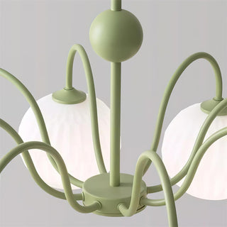 Renee Modern Sage Green 8-Light Chandelier