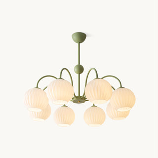 Renee Modern Sage Green 8-Light Chandelier