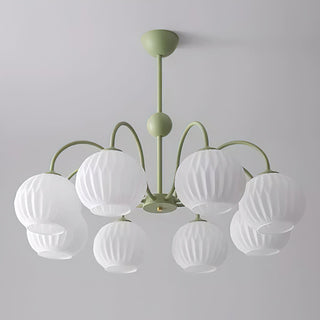 Renee Modern Sage Green 8-Light Chandelier