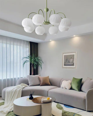Renee Modern Sage Green 8-Light Chandelier