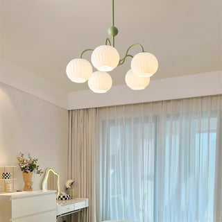 Renee Modern Sage Green 8-Light Chandelier